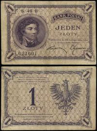 1 złoty 28.02.1919, seria 49 B, numeracja 023601