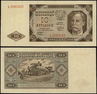 10 złotych 1.07.1948, seria L, numeracja 3980323