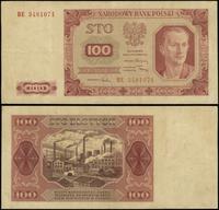 100 złotych 1.07.1948, seria BE, numeracja 34810