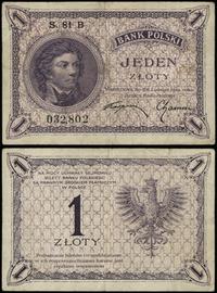 1 złoty 28.02.1919, seria 81 B, numeracja 032802