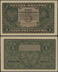 5 marek polskich 23.08.1919, seria II-DQ, numera