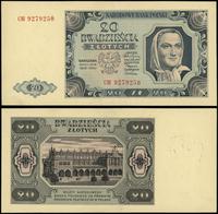 20 złotych 1.07.1948, seria CM, numeracja 927925