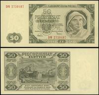 50 złotych 1.07.1948, seria DM, numeracja 275048