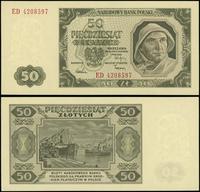 50 złotych 1.07.1948, seria ED, numeracja 420859