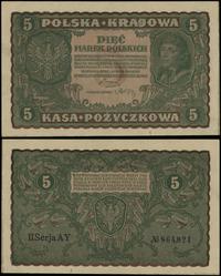 5 marek polskich 23.08.1919, seria II-AY, numera