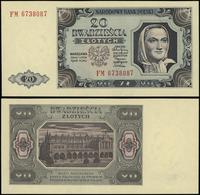 20 złotych 1.07.1948, seria FM, numeracja 673808