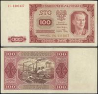 100 złotych 1.07.1948, seria FG, numeracja 63018
