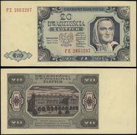20 złotych 1.07.1948, seria FZ, numeracja 286320
