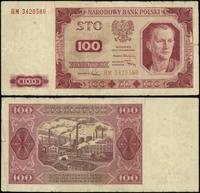 100 złotych 1.07.1948, seria HM, numeracja 34205