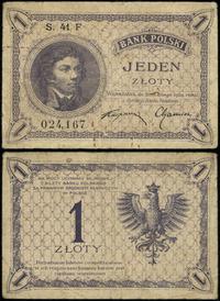 1 złoty 28.02.1919, seria 41 F, numeracja 024167