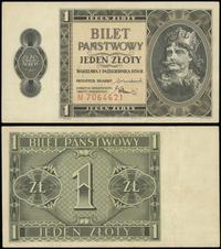 1 złoty 1.10.1938, seria M, numeracja 7064621, z