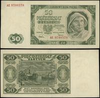 50 złotych 1.07.1948, seria AE, numeracja 979857