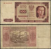 100 złotych 1.07.1948, seria AH, numeracja 06590
