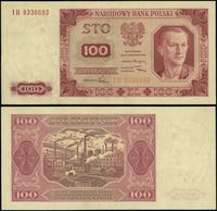 100 złotych 1.07.1948, seria IB, numeracja 83300