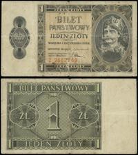 1 złoty 1.10.1938, seria Z, numeracja 2882789, k