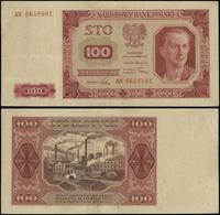 100 złotych 1.07.1948, seria AN, numeracja 86488