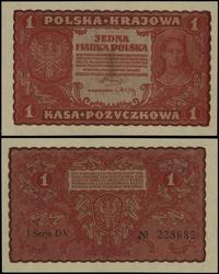 1 marka polska 23.08.1919, seria I-DV, numeracja