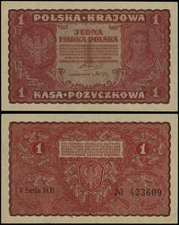 1 marka polska 23.08.1919, seria I-HB, numeracja