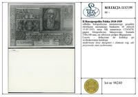 Polska, odbitka fotograficzna anonimowgo projektu ołówkiem nieznanego banknotu 10 złotych, 15.05.1933