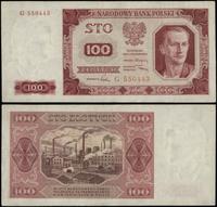 100 złotych 1.07.1948, seria G, numeracja 550443