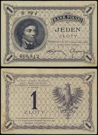 1 złoty 28.02.1919, seria 79 J, numeracja 006842