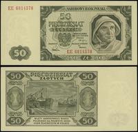 50 złotych 1.07.1948, seria EE, numeracja 601457