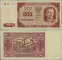 100 złotych 1.07.1948, seria HL, numeracja 96170