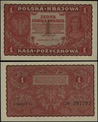 1 marka polska 23.08.1919, seria I-FG, numeracja
