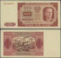 100 złotych 1.07.1948, seria FH, numeracja 12697