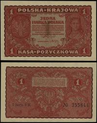 1 marka polska 23.08.1919, seria I-FR, numeracja