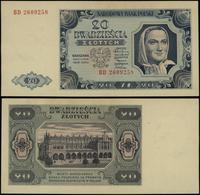 20 złotych 1.07.1948, seria BD, numeracja 260925
