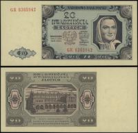 20 złotych 1.07.1948, seria GR, numeracja 638594