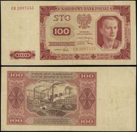 100 złotych 1.07.1948, seria CB, numeracja 20974