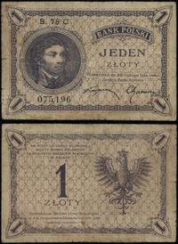 1 złoty 28.02.1919, seria 78 C, numeracja 075196