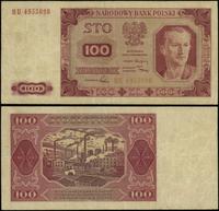 100 złotych 1.07.1948, seria HU, numeracja 49558