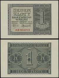 1 złoty 1.08.1941, seria AB, numeracja 3214713, 