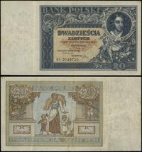 20 złotych 20.06.1931, seria BX, numeracja 21497