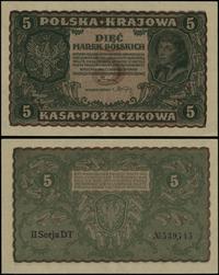 5 marek polskich 23.08.1919, seria II-DT, numera