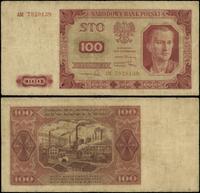 100 złotych 1.07.1948, seria AM, numeracja 79201