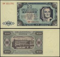 20 złotych 1.07.1948, seria HW, numeracja 221170