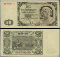 50 złotych 1.07.1948, seria DF, numeracja 012258