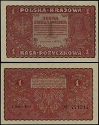 1 marka polska 23.08.1919, seria I-ES, numeracja