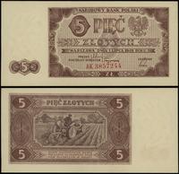 5 złotych 1.07.1948, seria AK, numeracja 3857244