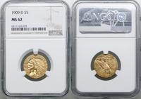 Stany Zjednoczone Ameryki (USA), 5 dolarów, 1909 D