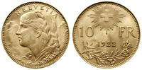 Szwajcaria, 10 franków, 1922 B