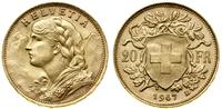 Szwajcaria, 20 franków, 1947 B