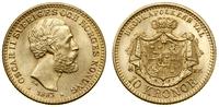 Szwecja, 10 koron, 1883 EB