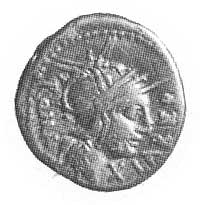 denar, Aw: Roma ROMA X LABEO, Rw: Q. FABIO jupiter w kwadrydze, Fabia 1, Craw. 273/I.