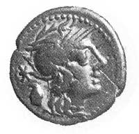 denar, Aw: Roma X, Rw: C CASS, ROMA, Craw. 266/I.