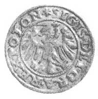 szeląg 1546, Gdańsk, Aw: Orzeł i napis, Rw: Herb Gdańska i napis, Kop. II.8., Cz. 4906.